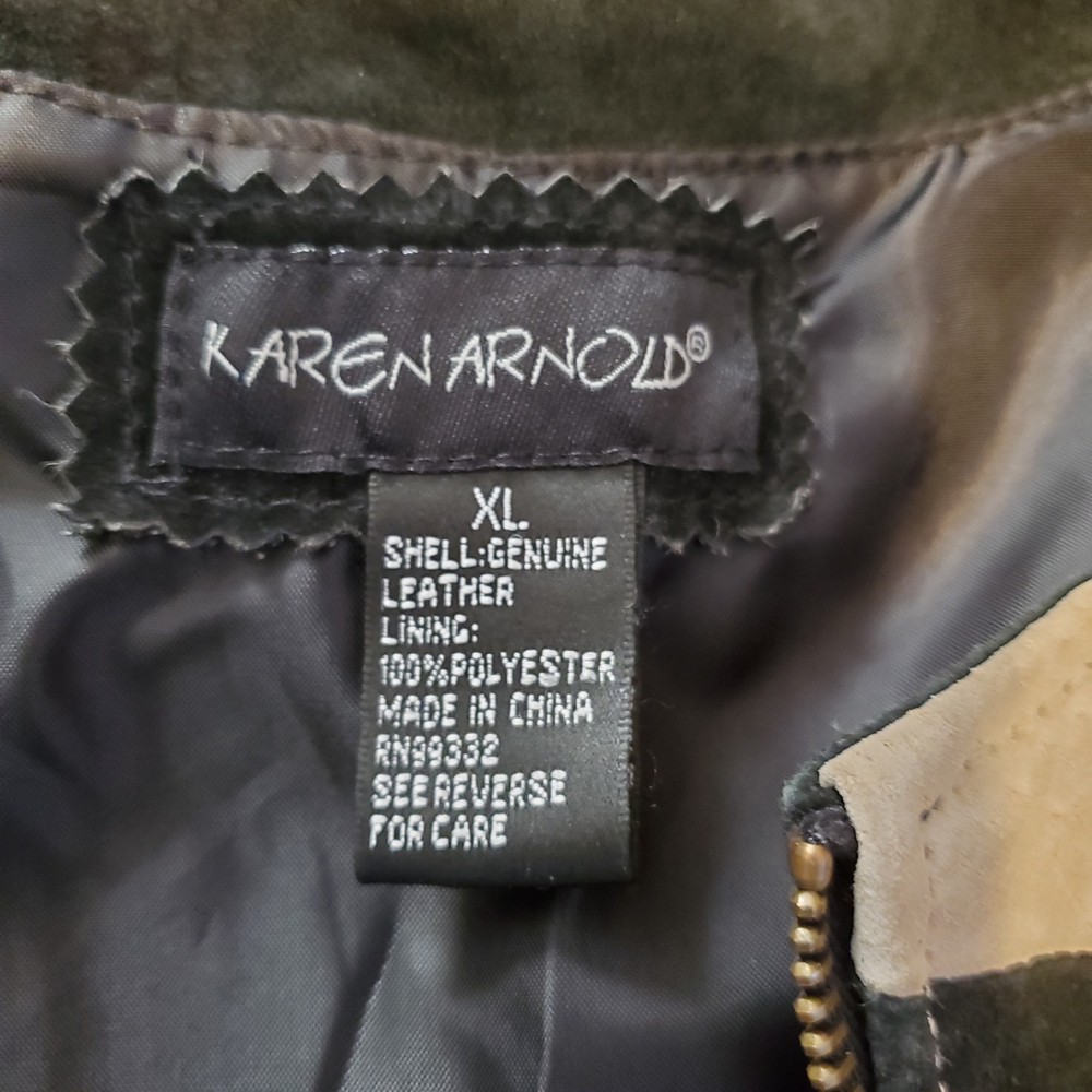 Geometric Patchwork Blazer - Brown, Black, Cream - image 3